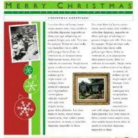 2-Page Christmas Newsletter Front