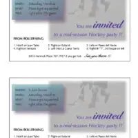 2-Up Party Invitation with Directions