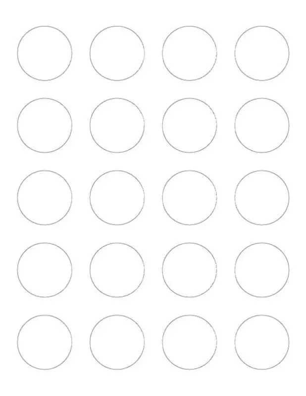20-Up Blank Round Labels (Avery 8293)