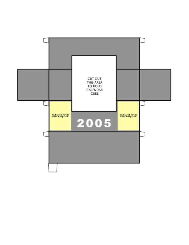 2005 Calendar Cube and Holder Overview