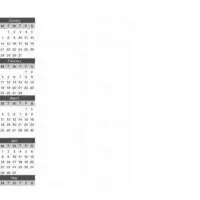 2008 Black and White Calendar January May