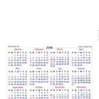 2008 Single-Page Photo Calendar