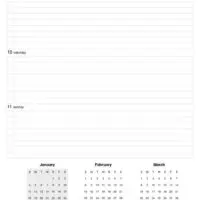 2009 Weekly Planner Pages Days and Month