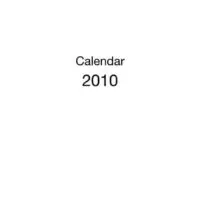 2010 Vertical Photo Calendar with Cover Cover