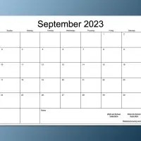 Horizontal 2023-2024 Monthly Calendar Template for Numbers