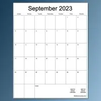 Vertical 2023-2024 Monthly School Calendar Template