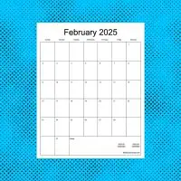 Vertical 2024-2025 Monthly School Year Calendar Template for Numbers