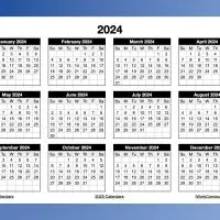 Landscape 2024 Yearly Calendar Template