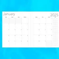 2025 2 Page Monthly Calendar Letter Sized