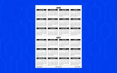 2026-2027 Portrait 2-Year Calendar Template