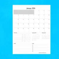 2026 Portrait Planning and Tracking Calendar Template for Pages 2026 Portrait Planning Calendar Pages-1-Website