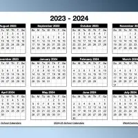Landscape 2023-2024 Yearly School Calendar Template