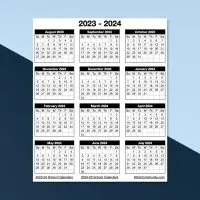 2023-2024 Vertical School Year Calendar Template