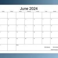 2024 Landscape Monthly Calendar Template