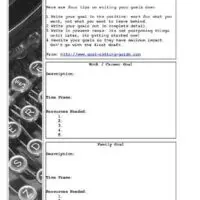 3-Page Journal of Goals Page One