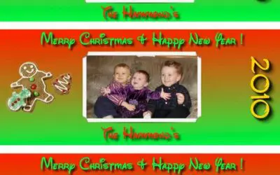 3-Up Christmas Photo Cards with Gingerbread Accent