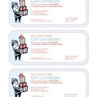 3-Up Holiday Gift Certificate