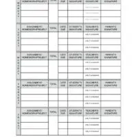 5-Day Homework Tracking Worksheet