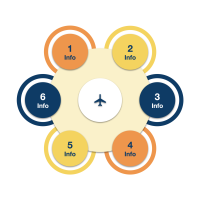 6 Step Circle Graph Keynote Template