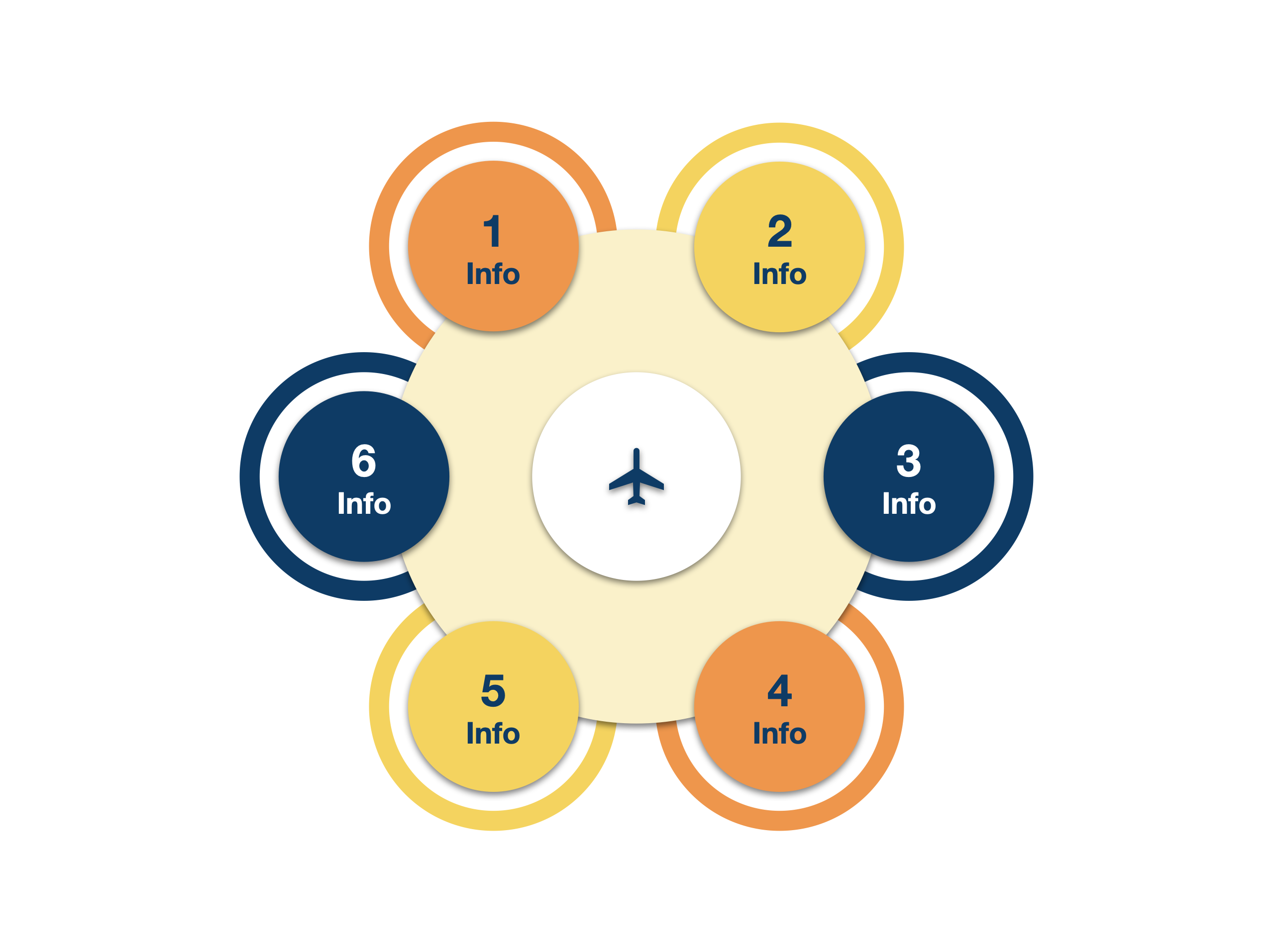 6 Step Circle Graph Keynote Template