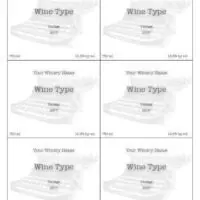 6-Up Wine Label Typewriter 6-Up Wine Label