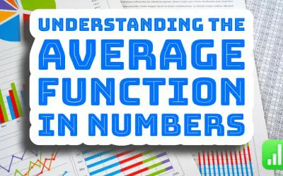Understanding the AVERAGE Function in Numbers