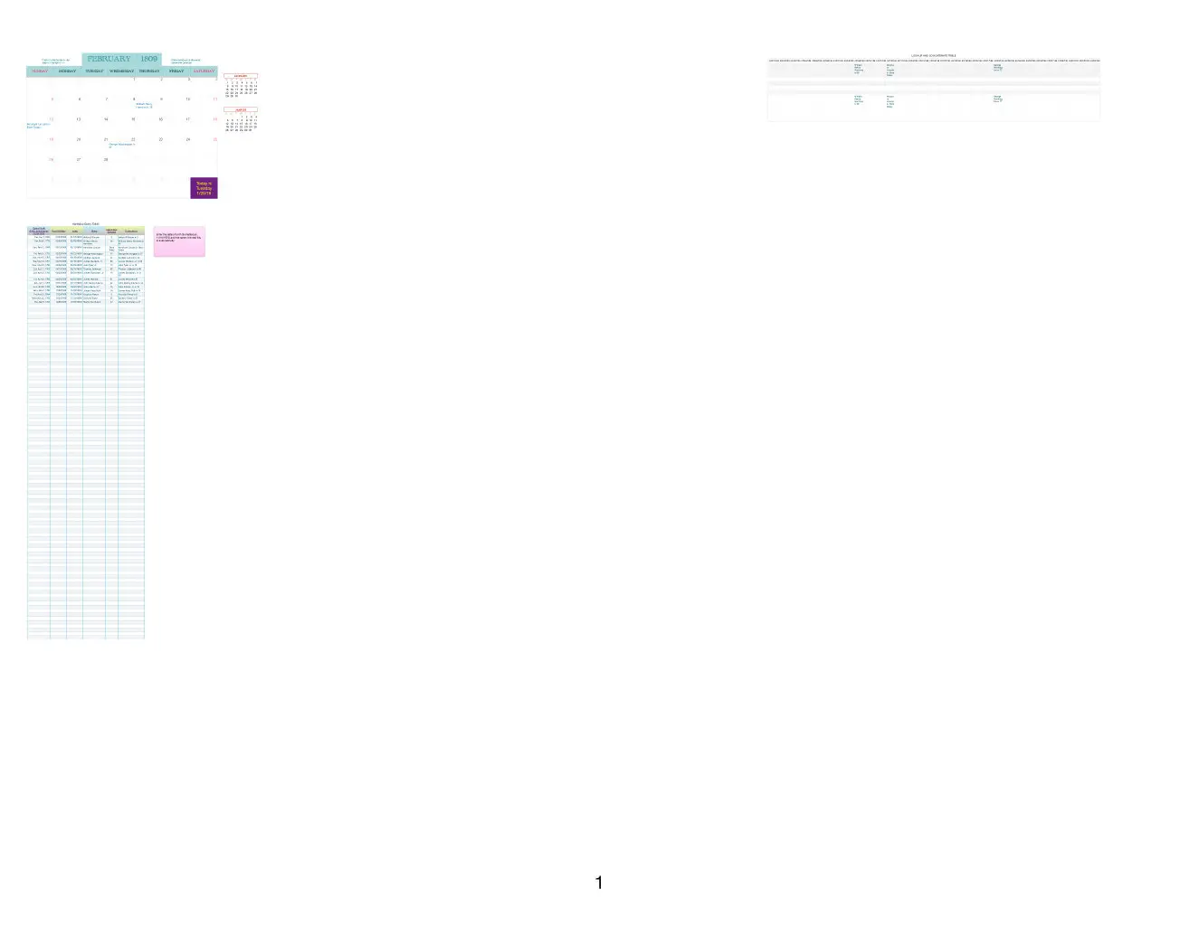 Automatic Perpetual Calendar in Blue