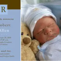 Baby Announcement with Large Photo