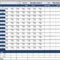Baseball Score Worksheet
