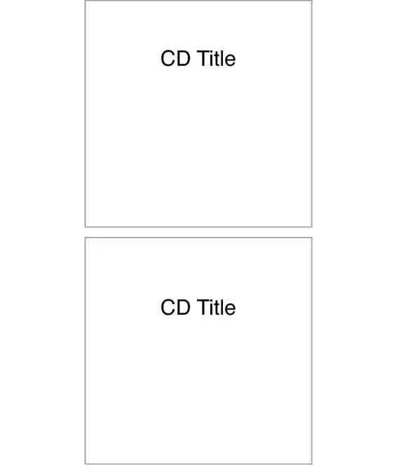 Basic 2-up CD Case Cover