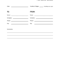 Basic Black and White Fax Cover Sheet