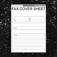 Basic Bound Fax Coversheet Template for Pages