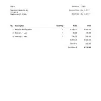 Basic Invoice in Black and White Basic Invoice in Black and White