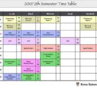 Basic Semester Course Schedule