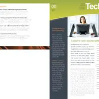 Bifold Business Brochure with Blue and Orange Accents