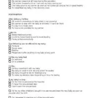 Birth Plan Checklist Page Three