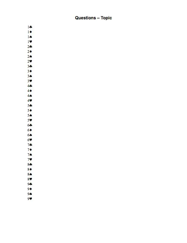 Blank Teams game Tournament Tracking Sheet