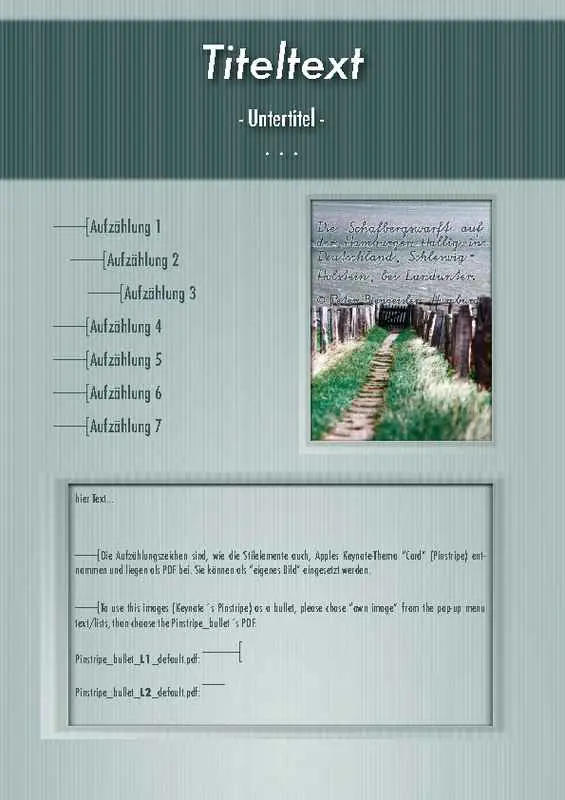 Blue-Green Pinstripe Theme for Keynote Cover Page