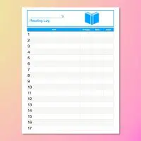 Reading Log Template for Pages Reading Log Template for Pages