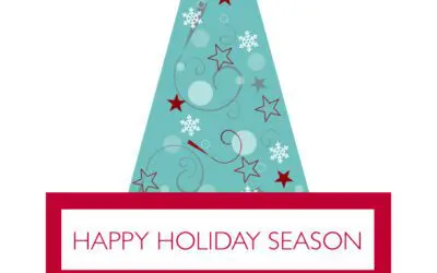 Blue Starry Christmas Tree Holiday Card