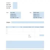 Blue and White Invoice Blue and White Invoice