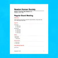 Bold Meeting Minutes Template for Pages