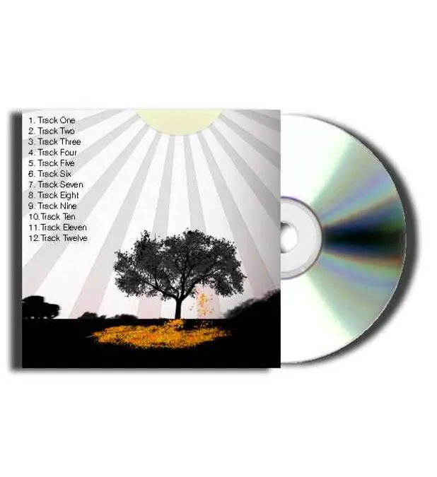 CD Jewel Case Track Sheet with Tree Background