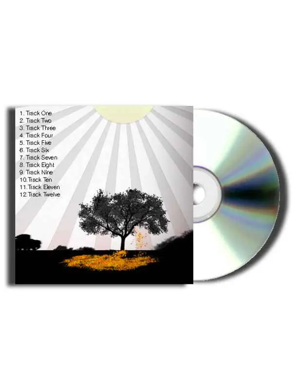 CD Jewel Case Track Sheet with Tree Background