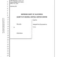 California Legal Transcript with 2 Cover Pages Cover Page