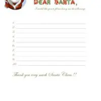 Christmas Wish list for Santa with Candy Cane Header