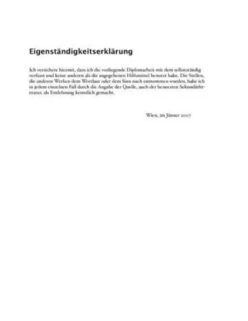 Collegiate Thesis Paper (German) Inner Page
