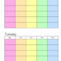 Color-Coded Weekly Family Planner
