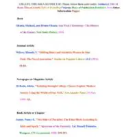 Color-Coded Works Cited for Research Paper Page One