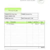 Company Invoice with Bright Green Accents